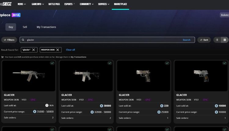 R6 Marketplace Prices